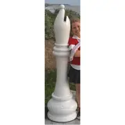 1.4m White Bishop from Lifesize Fibreglass Resin Chess Set