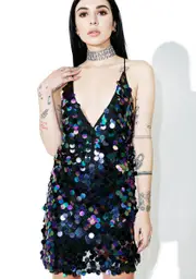 [Dolls Kill] Black Opal Finn Dress