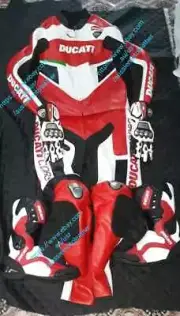 DUCATI GEARS KIT ( DUCATI SUIT, DUCATI BOOTS, DUCATI GLOVES ) COWHIDE LEDER BIKE
