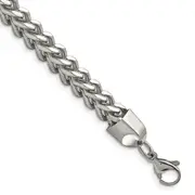 Stainless Steel Chisel Polished 6.75mm 9 Inch Franco Chain