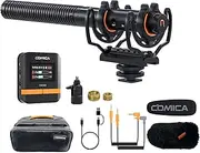 Comica VM40 Wireless Shotgun Microphone with Receiver for Camera,Smartphone and PC,Support APP Control USB C Digital Output for Video Recording, Podcasting and Interview
