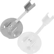 Amosfun 2pcs Adjustable Wall Shower Mount Bracket No Drill Self Adhesive Plastic Holder for Handheld Showerhead Effortless Installation for Rv Bathroom Use
