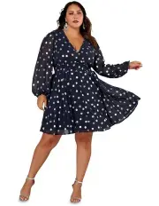 [Pink Dusk] G Spot Print Mini Dress in Navy