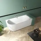 Matte White RH Back to Wall Bath Tub 1485mm Freestanding Bathtub Piaza BT 359RSM
