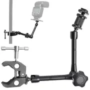 7"/11"/23" Magic Arm+1/4" 3/8" Thread Rod Clamp Clip for GoPro DSLR LED Light