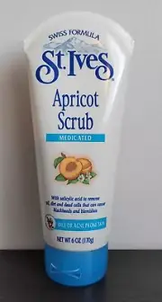 St. Ives APRICOT SCRUB - NOS Medicated for Oily or Acne Prone Skin - 6 oz