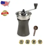 19 cm KRONOS Manual Coffee Grinder - Adjustable 43 Settings in Chocolate Finish