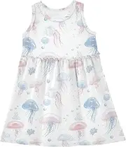 [Caihoyu] Girl Sleeveless Dresses Toddler Kids Swing Casual Spring Dresses Birthday Gift, Multicolor07, 4 Years