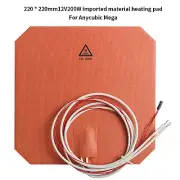 For Anycubic Mega 3D Printer Heated Pad Heating Plate 200mmx200mm 12V 200W