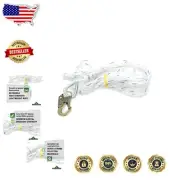 Durable 25 Ft Polysteel Vertical Lifeline - ANSI & OSHA Compliant Safety Gear