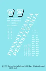 K4 G 1:32 Scale Decals Pennsylvania Railroad PRR Cabin Car Caboose Shadow Herald