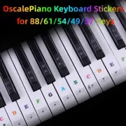Transparent Colorful Keyboard Stickers Note for 88/61/54/49/37Key Beginner