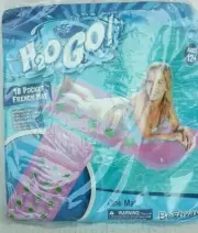 H2O Go Bestway 18 Pocket French Mat Pool Float New 66.9inx25.2inx12.6in