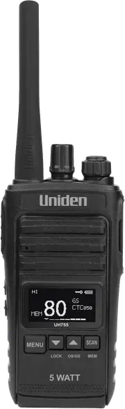 Uniden 5 Watt UHF Splashproof CB Handheld Radio