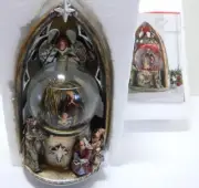 Christmas Nativity Baby Jesus Snow Globe Lights up Changes Colors Church Mary