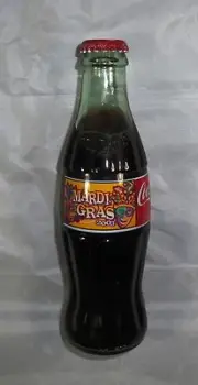 Coca Cola Bottle - 2003 Mardi Gras Celebration - Unopened & Full - Coke
