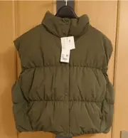 UNIQLO :C Down cropped vest XS-3XL OLIVE New Japan 472014