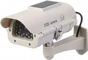 Silverline 614458 Outdoor Solar-Powered Du mmy CCTV Camera with LED Solar-Powered, Grey