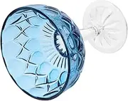 LALADEFIEE Vintage Glass Dessert Bowl Clear High-Footed Ice Cream Cup for Sundaes Fruit Salads Snacks Elegant Serving Bowl for Parties Family Gatherings Restaurants