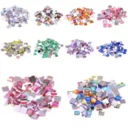 200pcs 6mm Square Flat Face Flat Back Resin Crystal Rhinestones Beads Applique