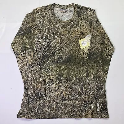 Magellan Mossy Oak Womens XXL Long Sleeve Brush Camo Hunting Shirt Cotton