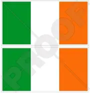 Ireland Irish Flag EIRE 4.3" (110mm) Vinyl Bumper-Helmet Stickers, Decals x2