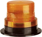 12-80V LED Quad Flash Strobe Light Amber with Flange Base