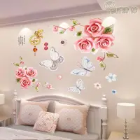 在飛比找蝦皮商城精選優惠-現貨速發🔥清檸🔥  玫瑰花浪漫床頭溫馨 壁貼 壁紙 牆壁貼紙