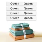 Bed Sheet Organizer Bands For Linen Closet (Queen 4 Pack) Elastic Bedsheet Strap
