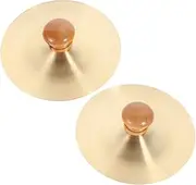 Kisangel Performance Cymbals Pair Mini Handheld Rhythm Cymbals Traditional Percussion Instrument for Bands Festivals