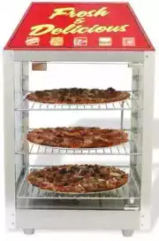 Benchmark 51040 2 Door Food Display Warmer & Merchandiser w/ 3 Shelves