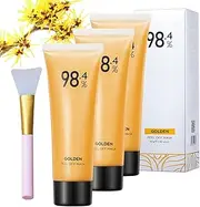 Gold Foil Peel-Off Mask, Peel-Off Anti-Wrinkle Face Mask, 98.4% Gold Face Mask, Golden Peel Off Mask, 24k Gold Face Mask, for Deeply Cleans Moisturizing (3PCS)