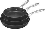 Circulon Style Hard Anodised Non Stick Cookware 21/25/28cm Frying Pan Triple Pack, Skillet Pack, Pots and Pans, Induction Compatible, Dishwasher Safe, Oven Safe, Black