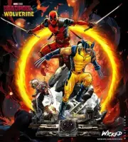 Deadpool Wolverine Diorama Figure by Wicked, Unpainted, Free Shipping Worldwide