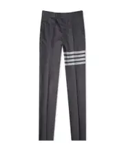 Thom Browne 4-Bar Turn-Up Hem Tailored Trousers 1,2,3,4 medium gray