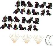 Unicorn Set 2 Sets Handmade Scratch Cards for Boys and Girls 24 Markers Creative Activity