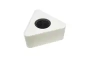 BravoPro Triangular Microphone Flag suitable for 35-40mm Diameter Microphones - White