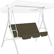 Garden Swing Canopy Replacement, 3 Seater Outdoor Swing Seat Cushion Cover Waterproof Swing Seat Pads Cushion for Patio Garden Yard Patio Swing Chair,Pink