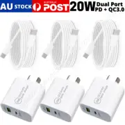 20W USB Type-C Wall Adapter Fast Charger PD Power For iPhone 14 13 12 Pro X iPad