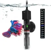 PULACO 25W Small Aquarium Betta Heater with Free Thermometer Strip, Under 6 Gall