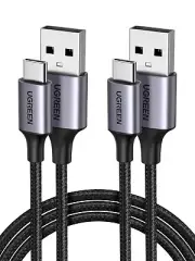 USB C Cable [0.5M, 2-Pack], USB a to USB C Cable, Nylon Braided USB Type C Cable