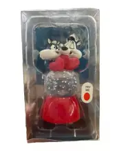 VTG Looney Tunes Pepe Le Pew Penelope Snow Globe Lights Up Hearts Red New 1994