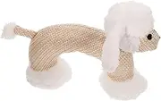BESPORTBLE 1Pc Bite Resistant Plush Pet for Dogs Squeaky Chew Teething to Reduce Boredom Durable Design for Interactive Play Beige Poodle