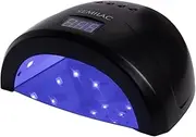 Semilac UV LED Lamp 24W/48W All Black - Nail Lamp with Dual LED, Timer, Motion Sensor & Low Heat Mode