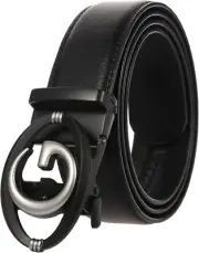 Men'S Leather Ratchet Belt for Men | No-Hole Automatic Buckle Belt | Adjustable