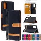 For Samsung Galaxy A35 A55 Luxury Magentic Wallet Denim Card Phone Case Cover