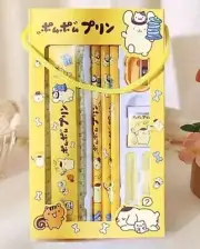 Sanrio Stationery POMPOMPURIN Set Pencil Eraser Ruler Sharpener NIP NEW