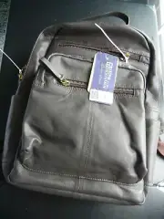 STONE MOUNTAIN GENUINE LEATHER BROWN BACKPACK NWT