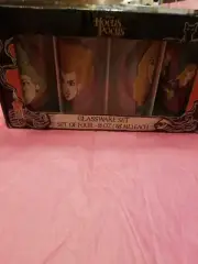 Disney HOCUS POCUS GLASSWARE SET 4 10OZ DELIGHTFUL SANDERSON SISTERS! NEW IN BOX