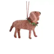 Dog Felt Ornament - Brown Labrador Retriever Hound Pointer Soft kids Pet Animal